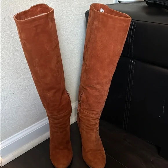 Twin set Suede Tan Knee-High Boots - Picture 3 of 7